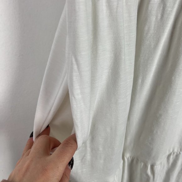 NWOT Old Navy Tiered Slub-Knit Midi Cami Swing Dress White Size Large L NEW - Picture 8 of 13